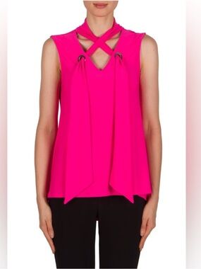 Joseph Ribkoff Neon Pink Top